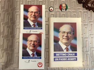 Bettino Craxi Un passo avanti libro + cartolina