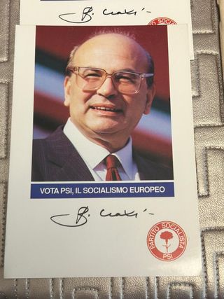 Bettino Craxi Un passo avanti libro + cartolina
