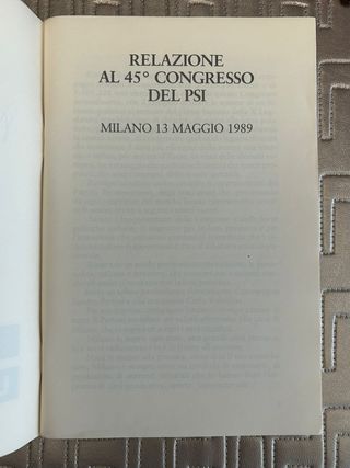 Bettino Craxi Un passo avanti libro + cartolina