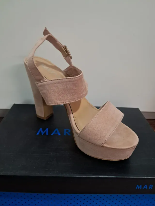 Sandalias tacón Marypaz rosa palo