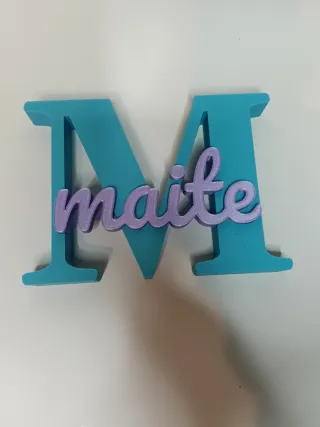 Letra M 3D con nombr