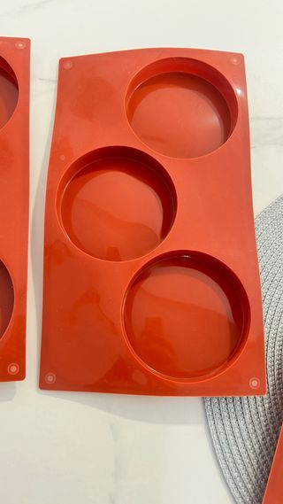 Molde silicona redondo 3 cavidades 2 un.