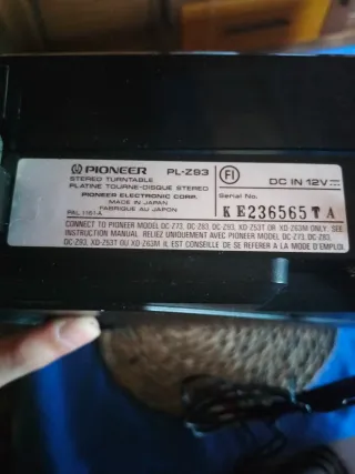 Giradischi Pioneer PL-Z93