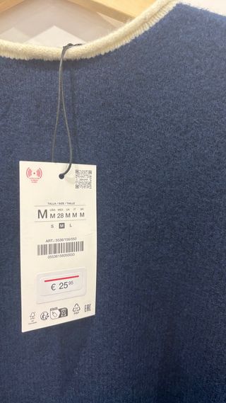 Jersey Zara azul y verde