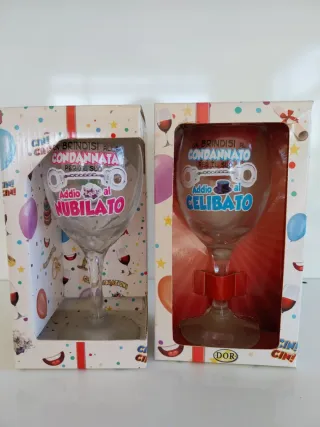 Coppia Calici Addio Celibato/Nubilato