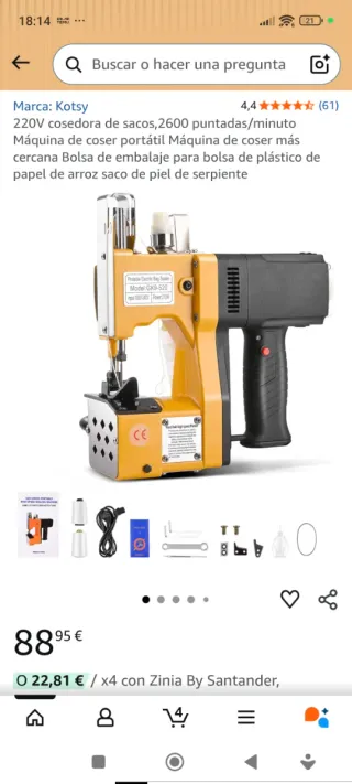 Cosedora de sacos GK9