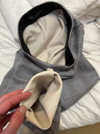 Pantalones de traje Zara cuadros grises Talla S