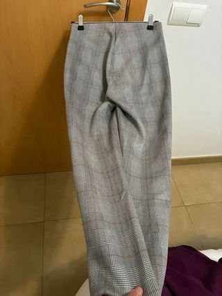 Pantalones de traje Zara cuadros grises Talla S