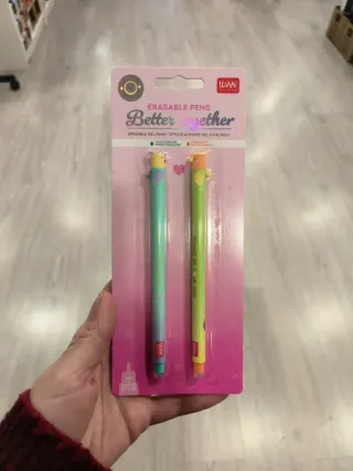 Pack 2 Bolígrafos Borrables Legami Better Together