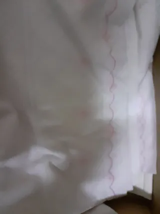 Sábanas Cama Grande Rosa y Blanca