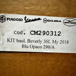 Baúl Top Case Piaggio 36 litros  Beverly 350 i.e