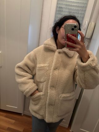 Chaqueta borreguito Pull&Bear Beige