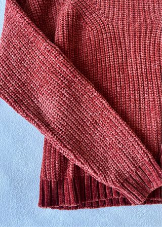 Jersey de punto chenilla terracota Talla S