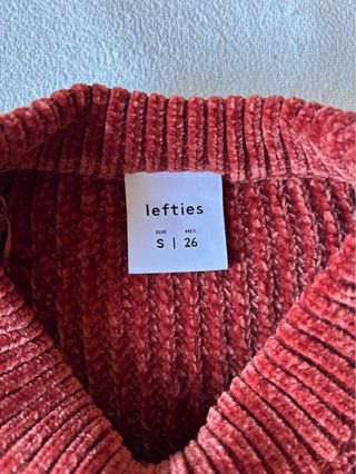 Jersey de punto chenilla terracota Talla S