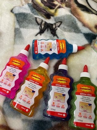 Lote 5 Pegamentos Glitter Glue Supertite