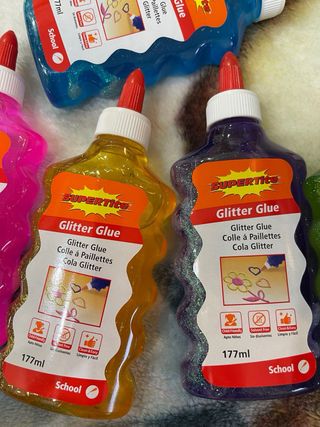 Lote 5 Pegamentos Glitter Glue Supertite