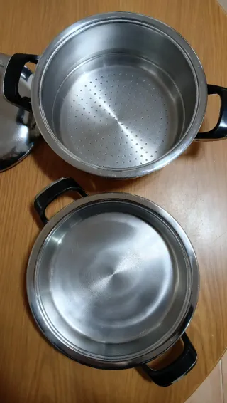 Olla AMC 24 x 6 cm cm  Visiotherm y Vaporera