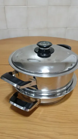 Olla AMC 24 x 6 cm cm  Visiotherm y Vaporera