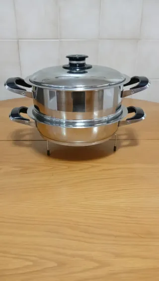 Olla AMC 24 x 6 cm cm  Visiotherm y Vaporera