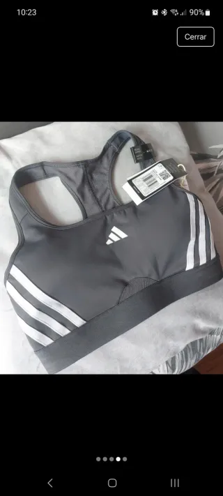 Top Deportivo Adidas Gris Talla XS