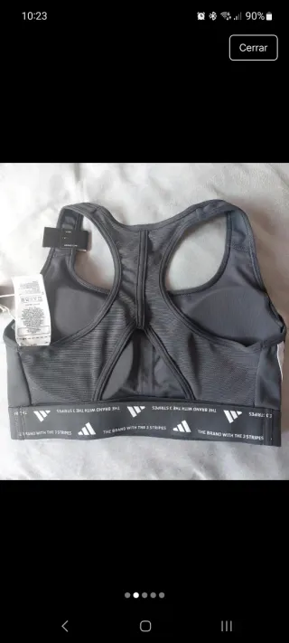 Top Deportivo Adidas Gris Talla XS