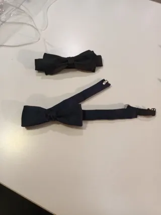 Pajarita niño azul y negro