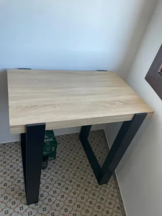 Mesa alta de cocina madera