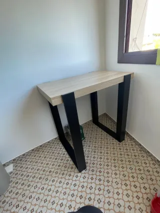 Mesa alta de cocina madera