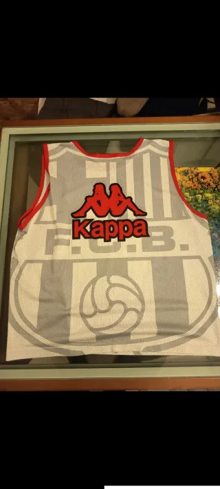 Peto FC Barcelona Kappa Gris/Blanco