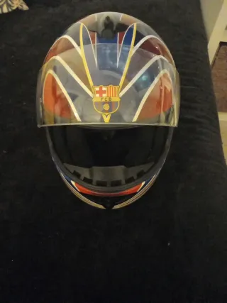 Casco de moto FC Barcelona y funda