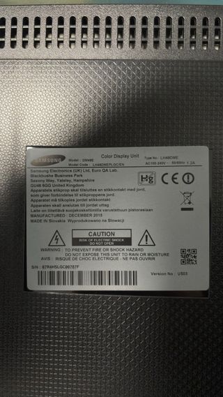 Pantalla Samsung 48 Negra