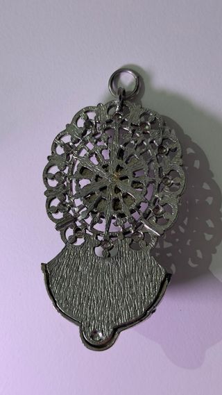 Benditera Antigua Metal Plateado Ecce Homo