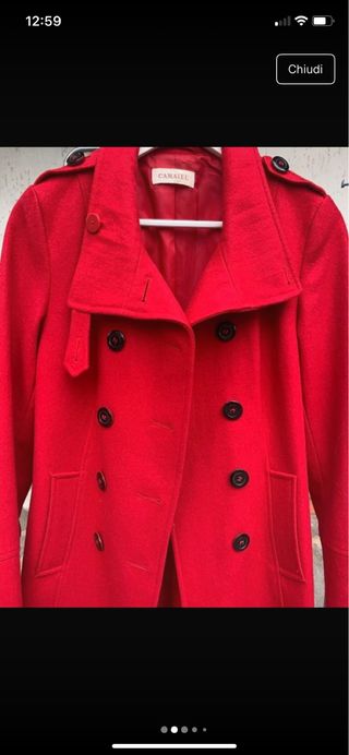 Cappotto rosso donna taglia M