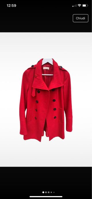 Cappotto rosso donna taglia M