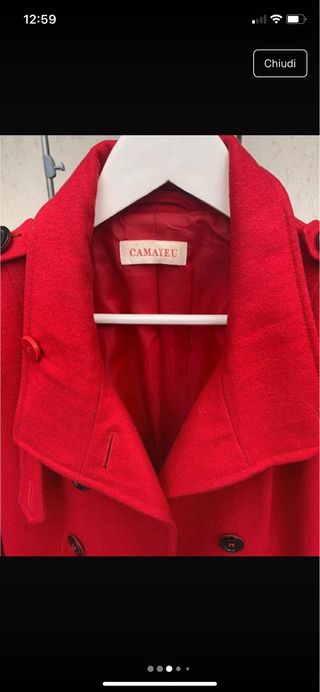 Cappotto rosso donna taglia M