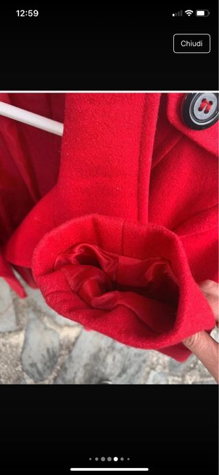 Cappotto rosso donna taglia M