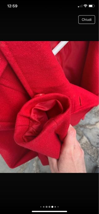 Cappotto rosso donna taglia M