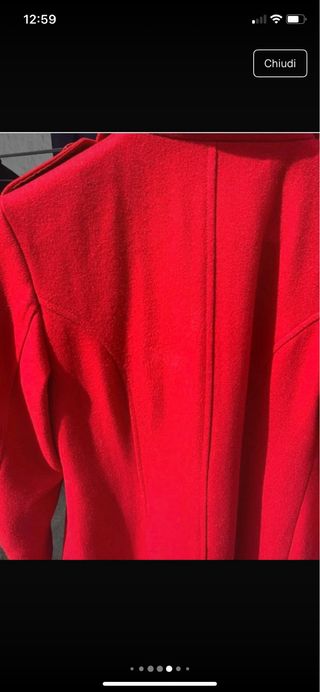 Cappotto rosso donna taglia M