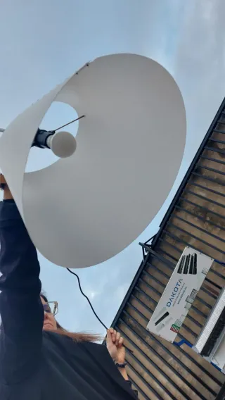 Lote 4 lámparas decorativas plata y abs