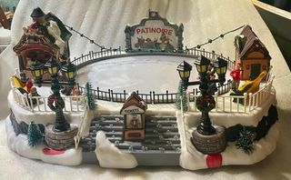 Maqueta Pista Patinaje simil hielo Luces, 2 pistas