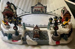 Maqueta Pista Patinaje simil hielo Luces, 2 pistas