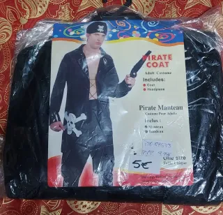 Disfraz Pirata Adulto Negro Talla Única