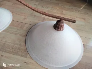 Lámpara de techo cristal y metal