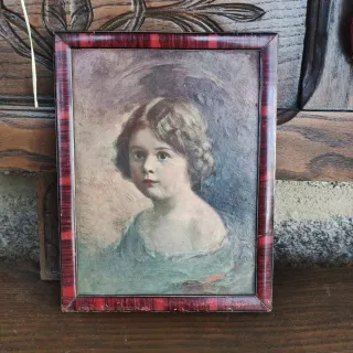 Cuadro antiguo retrato mujer