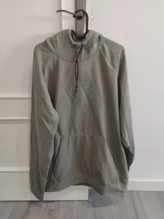 Sudadera Adidas con capucha verde oliva