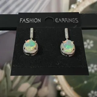 Pendientes Ópalo Natural