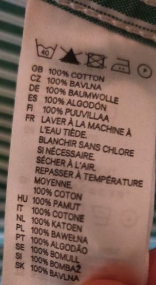 Camisa H&M Rayas Verdes Talla M