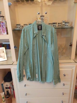 Camisa H&M Rayas Verdes Talla M
