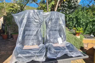 Asientos Deportivos Semibaquet Cuero Negro