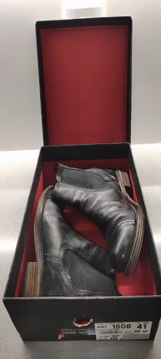 Botines Chelsea Vintage Piel Negro Talla 41